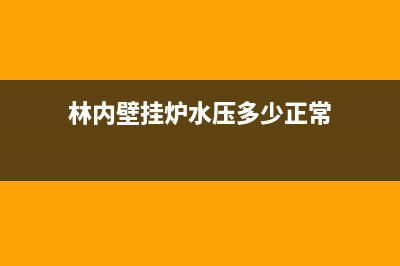 林内壁挂炉水压低_林内壁挂炉补水方法大全(林内壁挂炉水压多少正常)