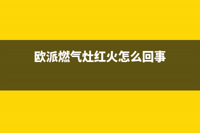 欧派燃气灶红火、黄火现象如何通过调整风门大小来排除？(欧派燃气灶红火怎么回事)