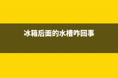 冰箱后面的水槽怎么清洗(冰箱后面的水盒清洗方法)(冰箱后面的水槽咋回事)