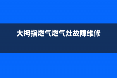 大拇指燃气燃气灶故障维修