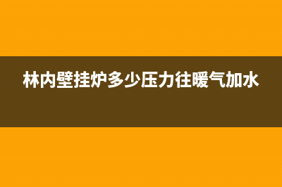 林内壁挂炉多少钱—林内壁挂炉的价格(林内壁挂炉多少压力往暖气加水)