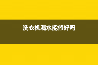 洗衣机漏水该如何解决？适当调节排水阀弹性或许可排除漏水故障！(洗衣机漏水能修好吗)