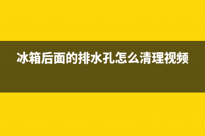 冰箱后面的排水口清洗(冰箱后面的清洗)(冰箱后面的排水孔怎么清理视频)