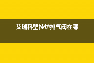 艾瑞科壁挂炉排气阀门在哪里(艾瑞科壁挂炉排气阀在哪)