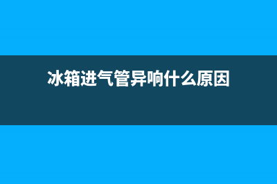 冰箱进气管异响怎么办(冰箱进气管异响解决方法)(冰箱进气管异响什么原因)