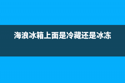 海浪冰箱好不好(海浪冰箱特点介绍)(海浪冰箱上面是冷藏还是冰冻)