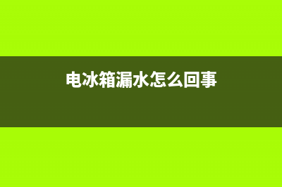 电冰箱漏水怎么办？排查下这些原因(电冰箱漏水怎么回事)