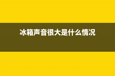 冰箱声音很大是怎么回事？快看看是不是这4种原因(冰箱声音很大是什么情况)