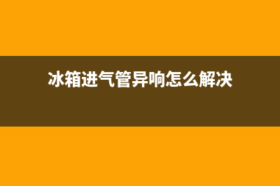 冰箱进气管异响怎么办？要这样来检修排查(冰箱进气管异响怎么解决)