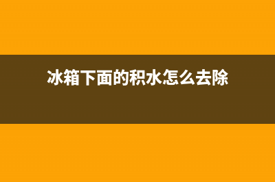 冰箱下面的积水盘怎么取出来(冰箱怎么排水出来)(冰箱下面的积水怎么去除)