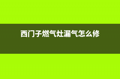 西门子燃气灶漏气检修方法【燃气灶漏气怎么处理】(西门子燃气灶漏气怎么修)