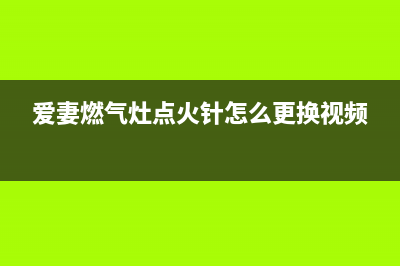 爱妻燃气灶点火时间久检修方法(爱妻燃气灶点火针怎么更换视频)