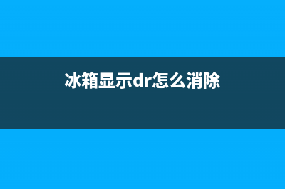 冰箱显示dr如何解决(冰箱显示drip是什么意思)(冰箱显示dr怎么消除)